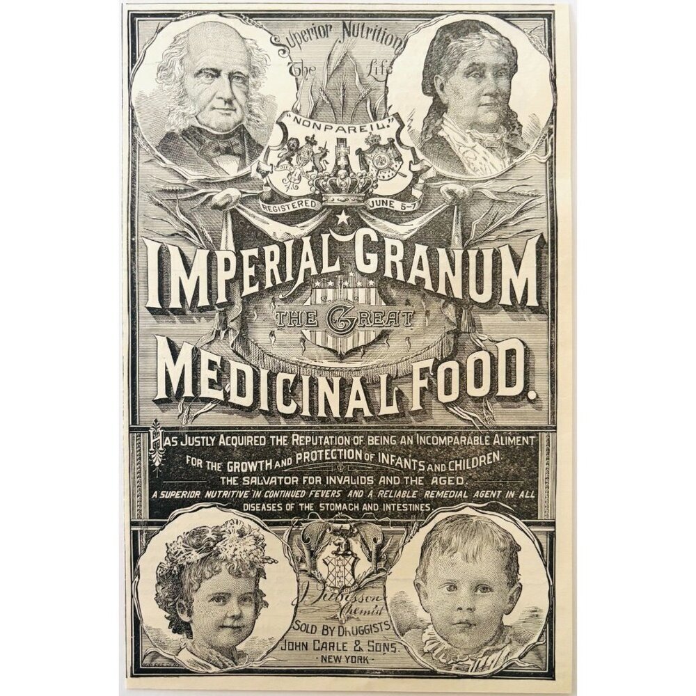 1886 Imperial Granum Quack Medicine Advertisement Victorian John Carle DWKK27D - Picture 2 of 2